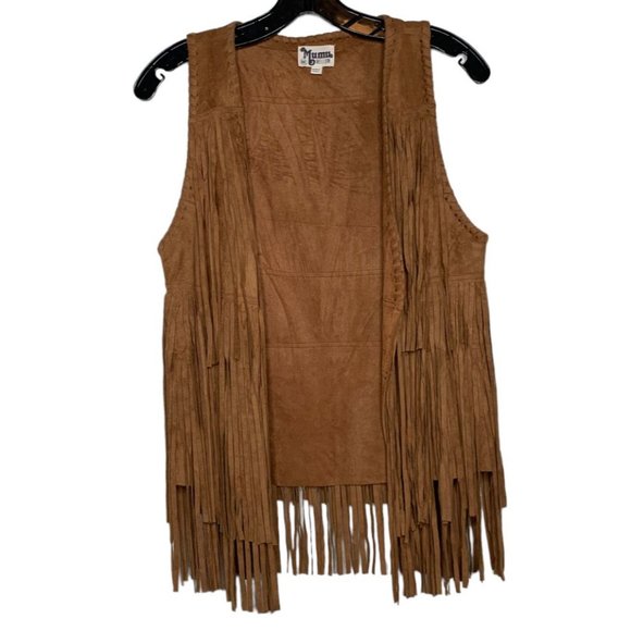 Show Me Your MuMu Tops - Show Me Your Mumu Wander Fringe Top Foxy Brown Faux Suede